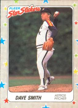 1988 Fleer Sticker Baseball Cards        090      Dave Smith